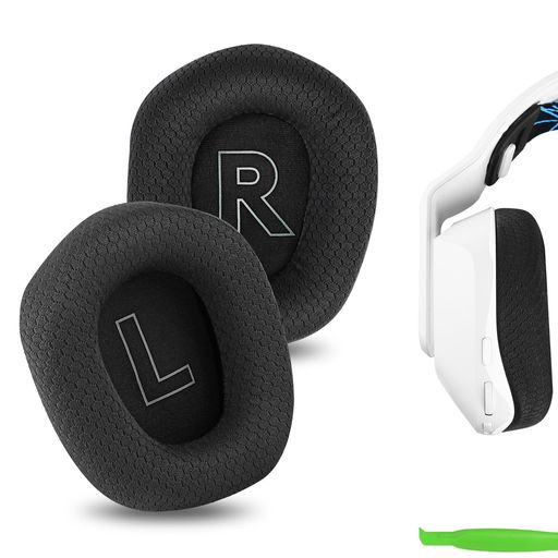 Geekria イヤーパッド Comfort 互換性 パッド ロジクール Logitech G733, G535, G335 ヘッドホンに対応 イヤパッド/イヤークッション/イヤーカップ (メッシュファブリック/ブラック)