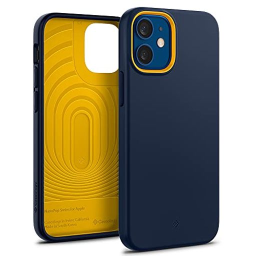 楽天VlookupStore 楽天市場店CASEOLOGY IPHONE 12 MINI ケース TPU シリコン 質感 耐久性 サラサラ 耐衝撃 指紋防止 IPHONE12MINI カバー ナノ・ポップ （ブルベリー・ネイビー）