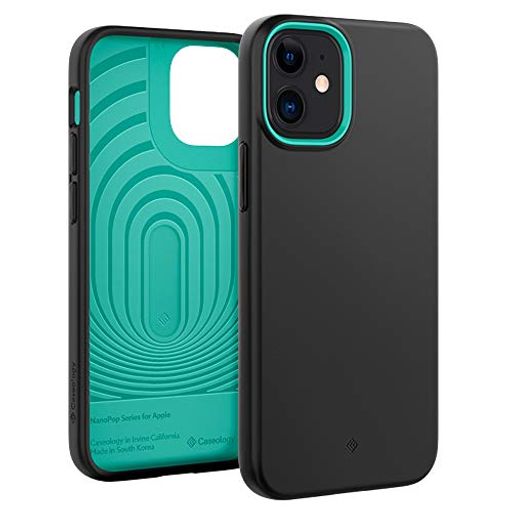 楽天VlookupStore 楽天市場店CASEOLOGY IPHONE 12 MINI ケース TPU シリコン 質感 耐久性 サラサラ 耐衝撃 指紋防止 IPHONE12MINI カバー ナノ・ポップ （プルーン・チャコール）