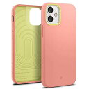 CASEOLOGY IPHONE 12 MINI ケース TPU シリコン 質感 耐久性 サラサラ 耐衝撃 指紋防止 IPHONE12MINI カバー ナノ ポップ (ピーチ ピンク)