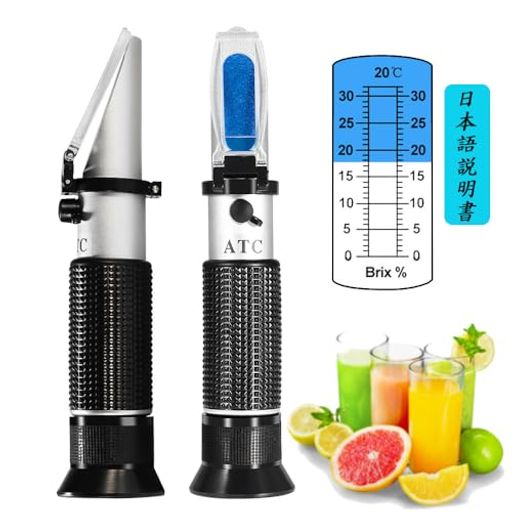 Brix0~32%糖度計C-Timvasion温度自動補正家庭用0~32度糖度(%)測定器果物、野菜等ハンディタイプ糖度計..
