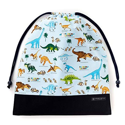 COLORFULCANDYSTYLE体操服袋持ち手マチ付き男の子巾着袋大体操服入れ小学生お着替え袋大きめ発見!探検!..