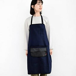 [レップ] エプロン UNIFORM OF THE DAY グレン(ネイビー) 広げた時の幅65×着丈80CM