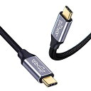 USB-C & USB-C ケーブル 3M TYPE-C ケーブル USB3.1 GEN2(10GBPS) PD対応 100W/5A急速充電 4K/60HZ映像出力 超高耐久ナイロン タイプC ケーブル MACBOOK PRO/AIR、IPAD(2)