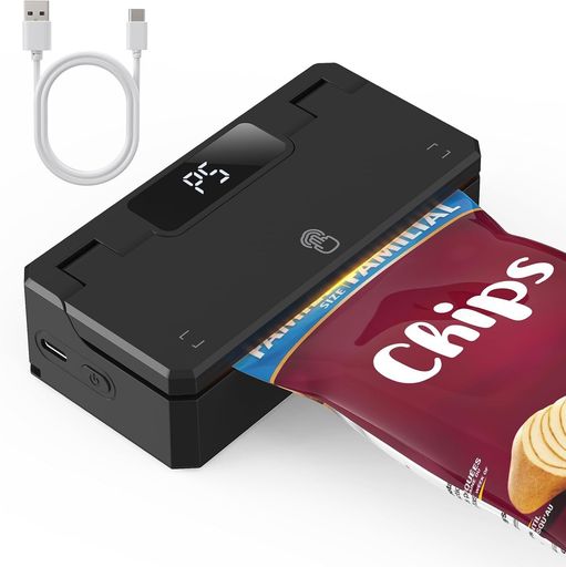 シーラー家庭用ヒートシーラー小型フードシーラー:type-c充電式3000mAh5ギア12cmバッグシーラーLEDディ..