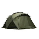 TOMOUNT大型シェルターテント75Dナイロン軽量ドームテント高220CMアルミポール3~4人用自立式アウトドア【TPUドア+メッシュドア】煙突穴付き多機能キャノピー4シーズン適用簡単設営【MOON-XG