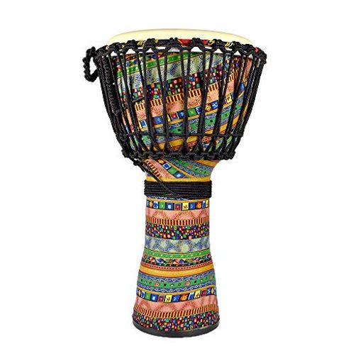ENNBOM ジャンベ ハンドドラム パーカッション AFRICAN STYLE DJEMBE 打楽器 民族楽器 飾り物 初心者 収納バッグ付き…