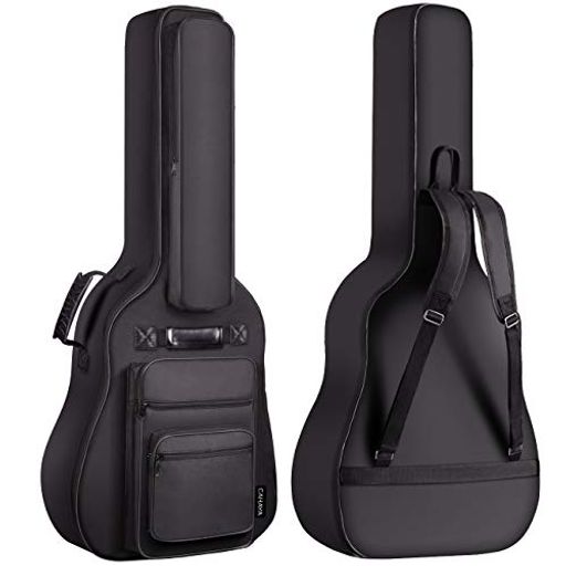 CAHAYA ギターケース 盗難防止ポケット有 8つのポケット アコースティックギター 8MMスポンジ 軽量 ギグバッグ 改良 …
