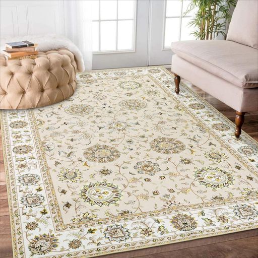 HAOCOOカーペットペルシャ絨毯風おしゃれ洗えるラグ130х190cm長方形耐磨耗性滑り止めホットカーペット..