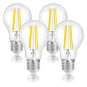 FLSNT LED電球 エジソン電球 E26口金 60W形相当 2700K 電球色 720LM フィラメント電球 シャンデリア用 レトロ電球 雰囲気 高演色 広...