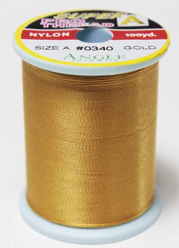 アングル(Angle)スーパーAプロスレッドナイロン/Aサイズ#0340/GOLDロッドワインディングスレッド