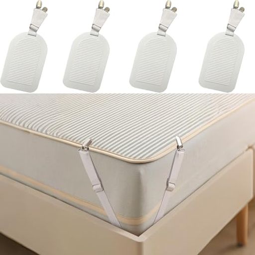 4個入シーツクリップマットレスズレ防止固定シ-ツクリツ布団毛布クリップシーツ固定具バックル白