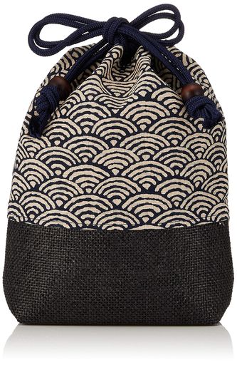 丸全(MARUZEN) 網代付信玄袋 青海波 20×7×24CM 巾着袋 丸全(MARUZEN) 網代付信玄袋 青海波 20×7×24CM 巾着袋
