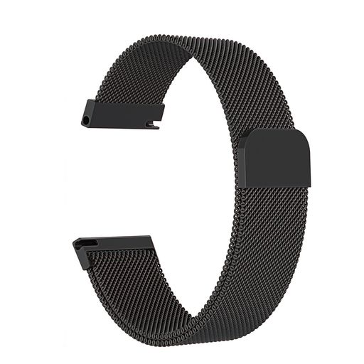 時計バンドウォッチベルトマグネット式腕時計バンドスマート時計バンド幅18mm20mm22mm交換ベルトメッシュバンドミラネーゼバンド(22mmブラック)