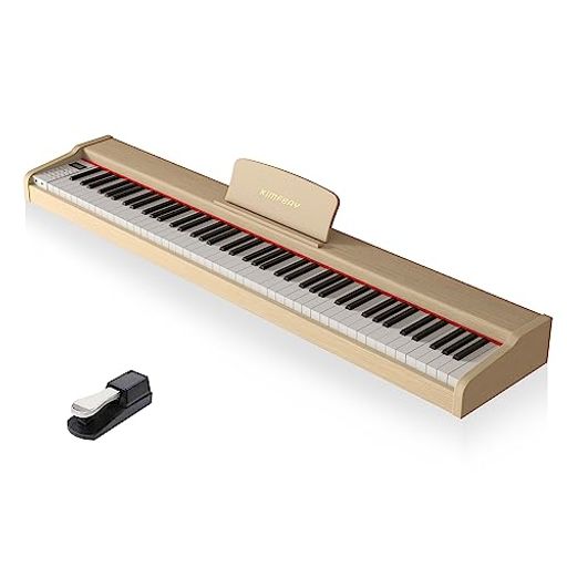 KIMFBAY電子ピアノ 88鍵盤 安い MIDIキーボード キーボード ピアノ 電子キーボード DIGITAL PIANO 初心者子供 ペダル付き ミニ 持ち運び本物