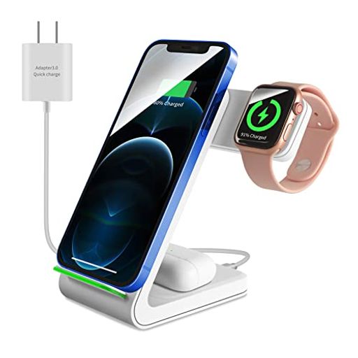 【2021バージョン】WINGO TIMES ワイヤレス充電器 3IN1 QI急速充電 (PSE認証済み) AIRPODS充電器 APPLE WATCHスタンド IPHONE 14/IPHONE 14 PRO/IPHONE 13/13