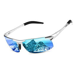 [FEISEDY] メンズ 偏光サングラス 夜用 UV400保護 超軽量 サングラス レディース 夜間 運転用／釣り B2442 (ブルー)