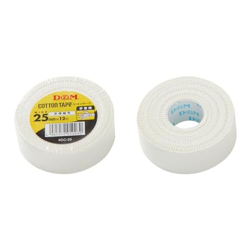 D&M(ディーアンドエム)ドレイパーDCテープ25mmx12mコットンテープ/非伸縮性#DC-25