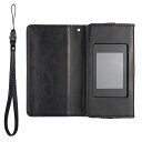 モバイルWiFiルーターMR1対応ケースカバー手帳レザーフリップギガセットMR1互換品(ブラック)