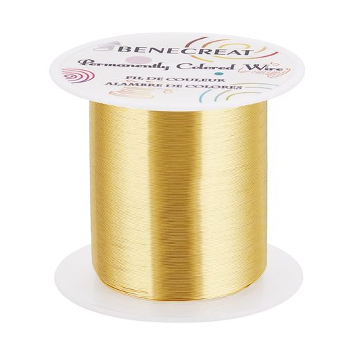 BENECREAT150m巻アクセサリーワイヤー銅製ワイヤー線径0.3mm29ゲージクラフト銅線アートワイヤー変色防..