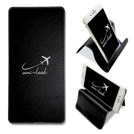 uni-leak自由自在なスマホタブレットスタンドホルダーPUレザー飛行機新幹線電車自宅オフィスフライトフ..