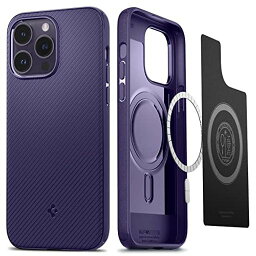 SPIGEN IPHONE 14 PRO MAX ケース MAGSAFE対応 マグネット搭載 TPU ワイヤレス充電対応 米軍MIL規格取得 耐衝撃 すり傷防止 マグ・アーマー マグフィット ACS05584 (ディープ・パープル)