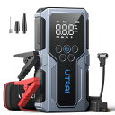 UTRAIジャンプスターター電動空気入れエアーコンプレッサー搭載エンジンスターターバッテリー上がり対策ピーク電流2500AUSB出力搭載LED緊急ライト12V車用8.5までのガソリンエンジン車6.5Lま…