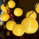 提灯ライトDARENYIちょうちん提灯LED6M40球電池式防水LEDストリングライト屋内屋外/お盆飾り夏祭りお祭り/キャンプ/庭/ベランダ/屋台にイベント用(電球色丸型)