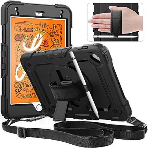 TIMECITY CASE COMPATIBLE WITH IPAD MINI5 2019/ IPAD MINI4 CASE WITH BUILT-IN SCREEN PROTECTOR/PENCIL HOLDER COVER FOR IPAD