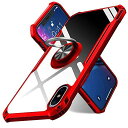 iPhoneXケースiPhoneXSケースリングクリアTPU透明アイフォンXSスマホケースリング付き耐衝撃シリコンストラップホール付き落下衝撃吸収車載ホルダー米軍MIL規格取得スタンド機能携帯カバー…