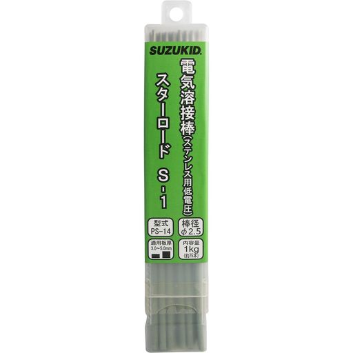 用途:ステンレス用 重量:1kg 棒径:2.6mm 棒長:230mm 内容本数:約57本 溶接板厚:3.0~5.0mm 溶接電流:80~120A