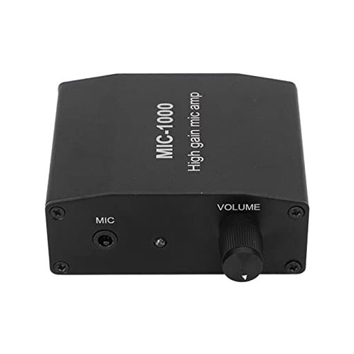 LBECマイクアンプ、DC5V3.5mmインターフェース高ゲインマイクアンプ+電源コード+ヘッドフォンケーブルオーディオ用