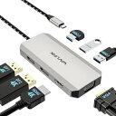WAVLINK USB Cドック4Kディスプレイ、7 IN1ノートパソコンドック、マルチポートアダプタ、デュアル4K DP、4K HDMI、1080P VGA、480MBPS USB2.0-A MACBOOKです(2)