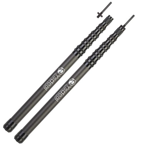 【52CMのアップグレード収納長さ】タープポールカーボン高炭素無段階調節最大直径29MMわずか287g(1本あたり)テントポールスライド式伸縮ポール(52~180CM2本組)