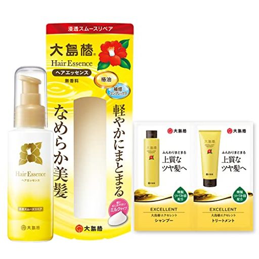 大島椿 ヘアエッセンス 100ML (ミルクタイプ 軽やかにまとまる 洗い流さない) おまけ付き