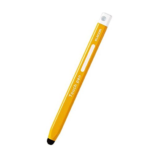 エレコム タッチペン 鉛筆型 三角 太軸 超感度タイプ (スマホ・タブレット用) イエロー P-TPEN02BYL 1