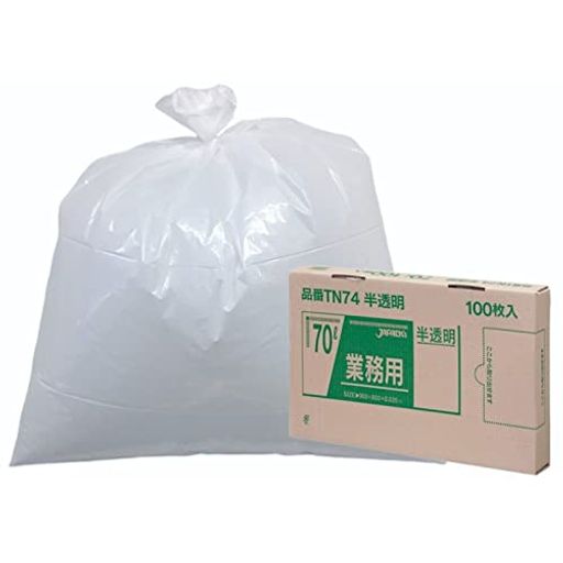 ジャパックスゴミ袋半透明70L横80x縦90cm厚み0.035mmBOXシリーズ1枚ずつ取り出せるポリ袋TN-74100枚入 ジャパックスゴミ袋半透明70L横80x縦90cm厚み0.035mmBOXシリーズ1枚ずつ取り出せるポリ袋TN-74100枚入