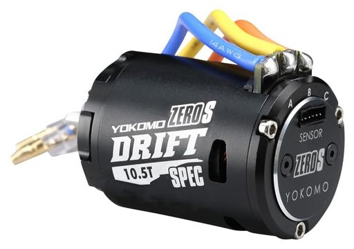 ヨコモZEROSブラシレスモーター10.5Tセンサー付(ブラック)YM-S105DBA