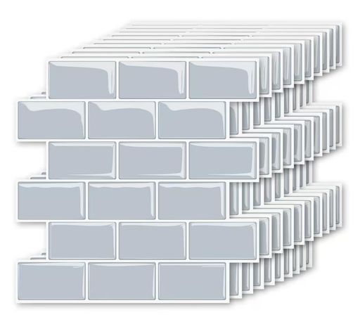 MORCARTタイルシールキッチン耐熱防水洗面所トイレDIY家具やアイテムの装飾タイルシート壁紙シール3Dリ..