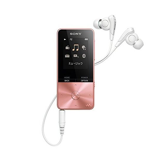 音楽プレーヤー ソニー ウォークマン Sシリーズ 4GB NW-S313 : MP3プレーヤー BLUETOOTH対応 最大52時間連続再生 イヤホン付属 2017年モデル ライトピンク NW-S313 PI