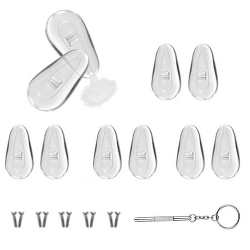 LIKENNYメガネ鼻パッドエアクッション5ペアパッド跡軽減柔らかいシリコン製鼻あて交換セットメガネずり..