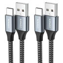 USBTYPECケーブル【1M/2本セット】NIMASOタイプCケーブルQC3.0対応急速充電USB-C&USB-A3A充電ケーブル高速データ転送高耐久ナイロン素材IPHONE16/15シリーズ、IPAD(2)