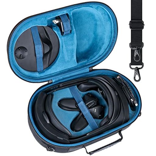 【AENLLOSI 専用収納ケース】互換品 META OCULUS QUEST PRO VRヘッドセット スーツケース 傷や衝撃に強い ブルー(ケースのみ)