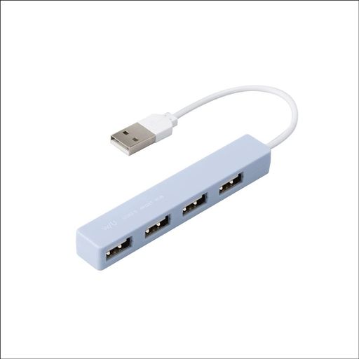 USB端子が増やせる4ポートハブ。Type-Aコネクタ仕様。 すぐに使えるカンタン接続 USB ポートが足りない時に便利 マウス・テンキーなどを接続できます