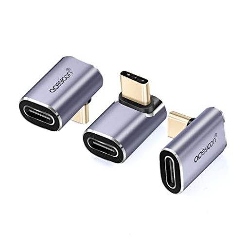 ACEYOON ^CvC ϊA_v^[ X IX L 3Zbg USB C TO C USB4.0 f[^] ő40GBPS /rfI]Ή TYPE C @\ ㉺ 90 ϊvO ϋv hK ό`h~