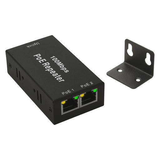Leehitech POEエクステンダー 1入力2出力 100Mbps IEEE 802.3af/at 壁掛け式