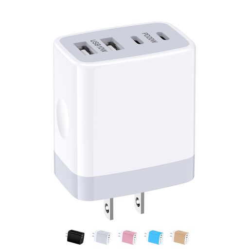 「新型4 in 1 Type-C 充電器」旧モデルの4ポート充電器と比較して、このモデルはUSB-Cポートが追加され、主流なPD急速充電機能を対応できるようになりました。30分で最新登場のiPhone 16を0%から55%以上まで充電することができます。スマホのバッテリーを保護するため、充電量が80%に達した後、トリクル充電モードが自動的に開始され、バッテリー寿命を効果的に延ばします。また、スマートチップを搭載し、USBポートに接続機器の端末を自動で判別し、スマホとタブレットなど、それぞれの機器に合わせた最適な出力で充電します。 「1台4役な充電コンセント」デュアルポート USB 充電器とデュアルポート USB C 充電器は、充電器業界で非常に人気の組み合わせです。 4つのUSBポートを搭載しているので、たった1つのコンセントから友達や家族全員の機器を最大4台同時に充電できるusb 充電アダプターです!元のUSB充電器の最高の代替品です。