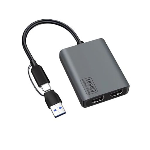 USB-A 3.0/type-C対応デュアルHDMIディスプレイアダプタ MST USB A/C HDMI 変換アダプタ US B-A/C ポート 拡張 1920*1080P 60Hz US B Type A/C から デュアル HDM Iハブ