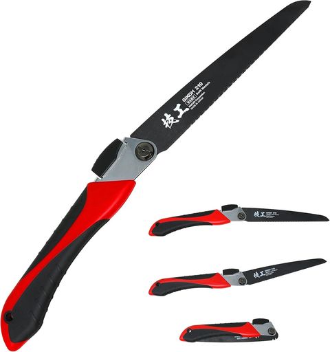 角利産業(KakuriSangyo)粗大ゴミ解体ノコギリ本体刃渡り210mm黒刃替刃式コンパクト折込鋸角度2段切替収納式のこぎり日本製ブレード使用4382