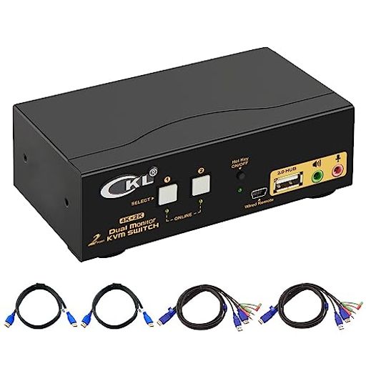 ǥ奢˥HDMI KVMå2ݡȳĥǥץ쥤+ǥ+ USB 2.0 HUB4K @ 30HZ CKL-922HUA